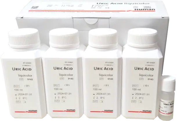 Ácido úrico Liquicolor, 4 x 100 ml