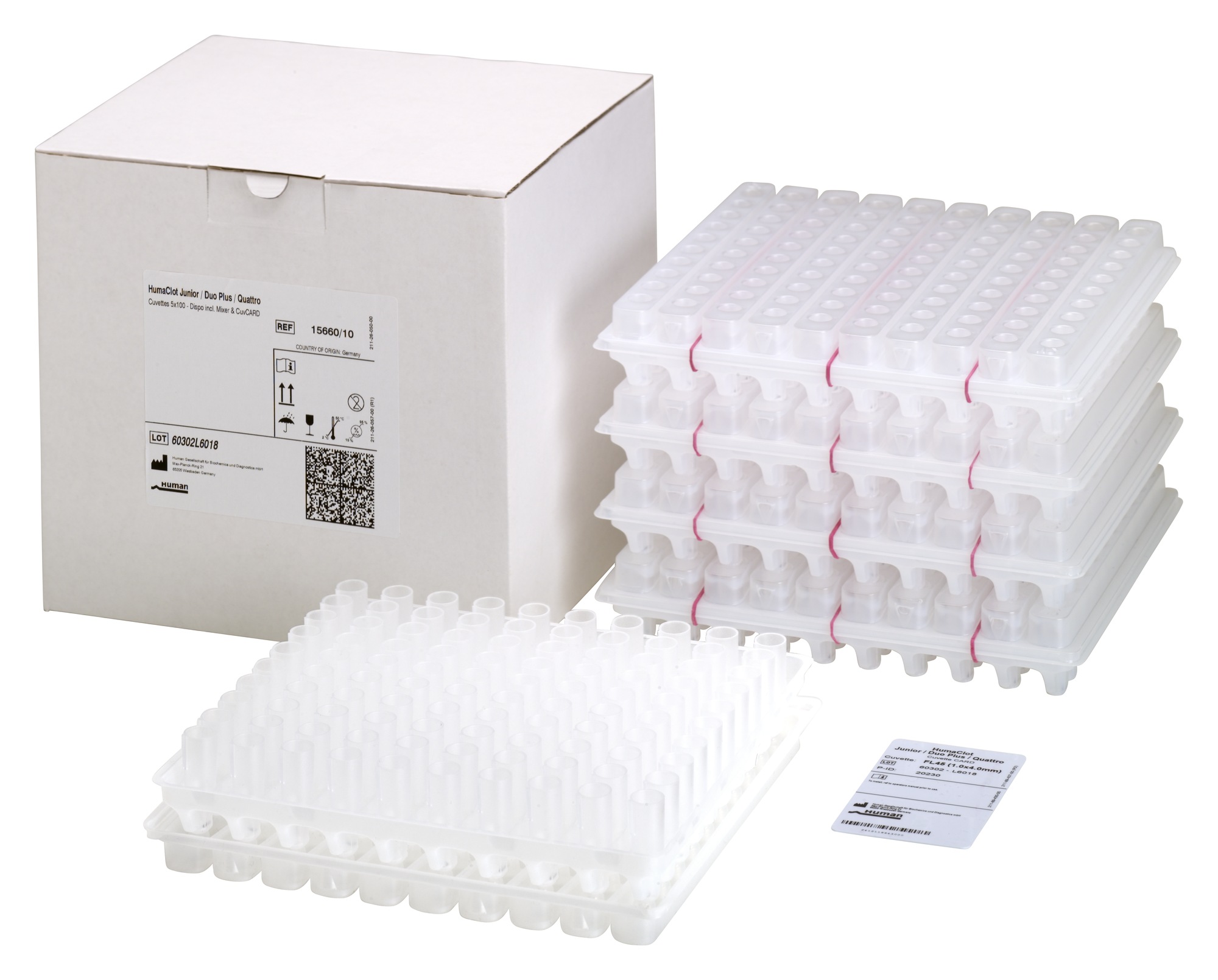 Cubetas para HumaClot Junior, 5 x 100 unidades